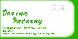 dorina materny business card